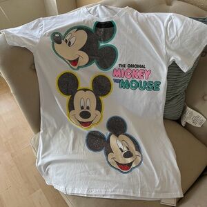 Disney Mickey Mouse Kids T-Shirt - White with Black and Yellow Accents